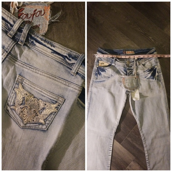 Rare JouJou Bleached Flare Jeans. - Picture 5 of 8